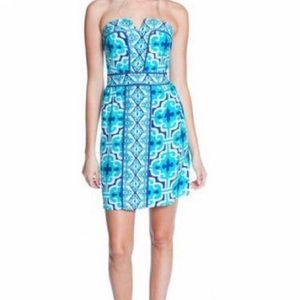 Anthro’s Annie Griffin Collins silk strapless dress